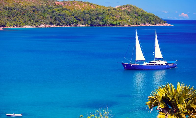 Обои море, острова, яхта, sea, islands, yacht разрешение 5616x3744 Загрузить