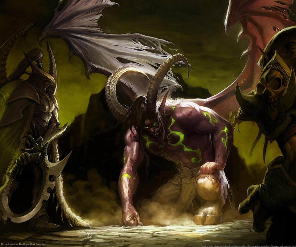 Обои дьявол, мир варкрафта, illidan, черт, ух, the devil, world of warcraft, hell, wow разрешение 2560x1600 Загрузить