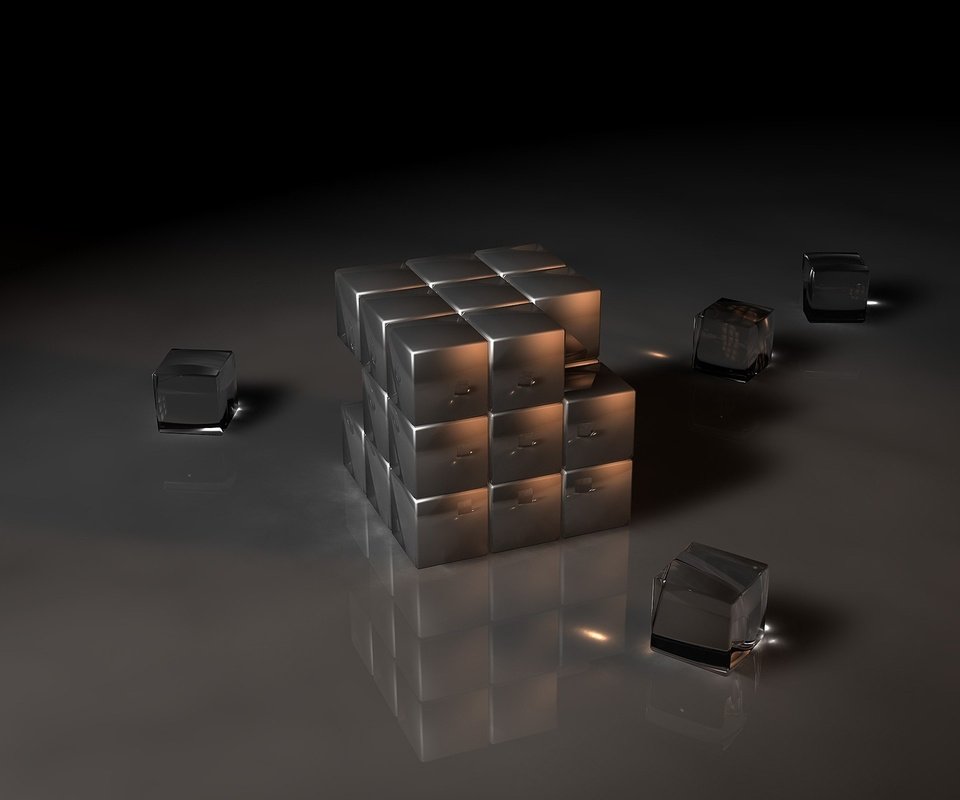 Обои кубики, стекло, cubes, glass разрешение 1920x1200 Загрузить