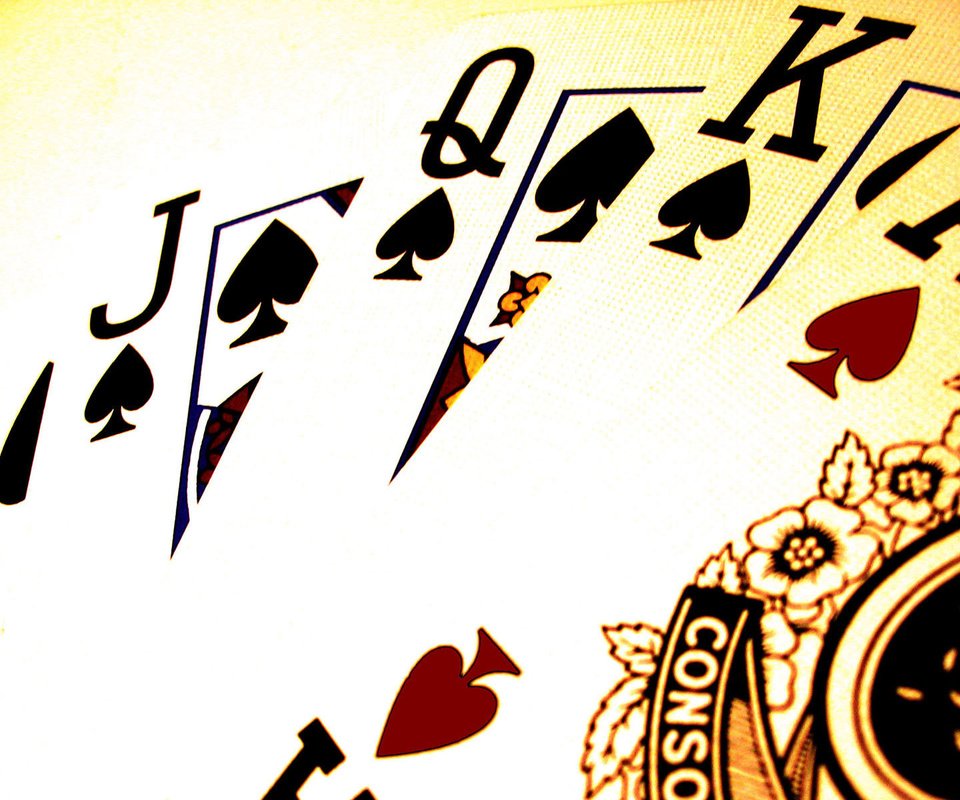 Обои покер, карты, роял флеш, poker, card, royal flush разрешение 1920x1200 Загрузить