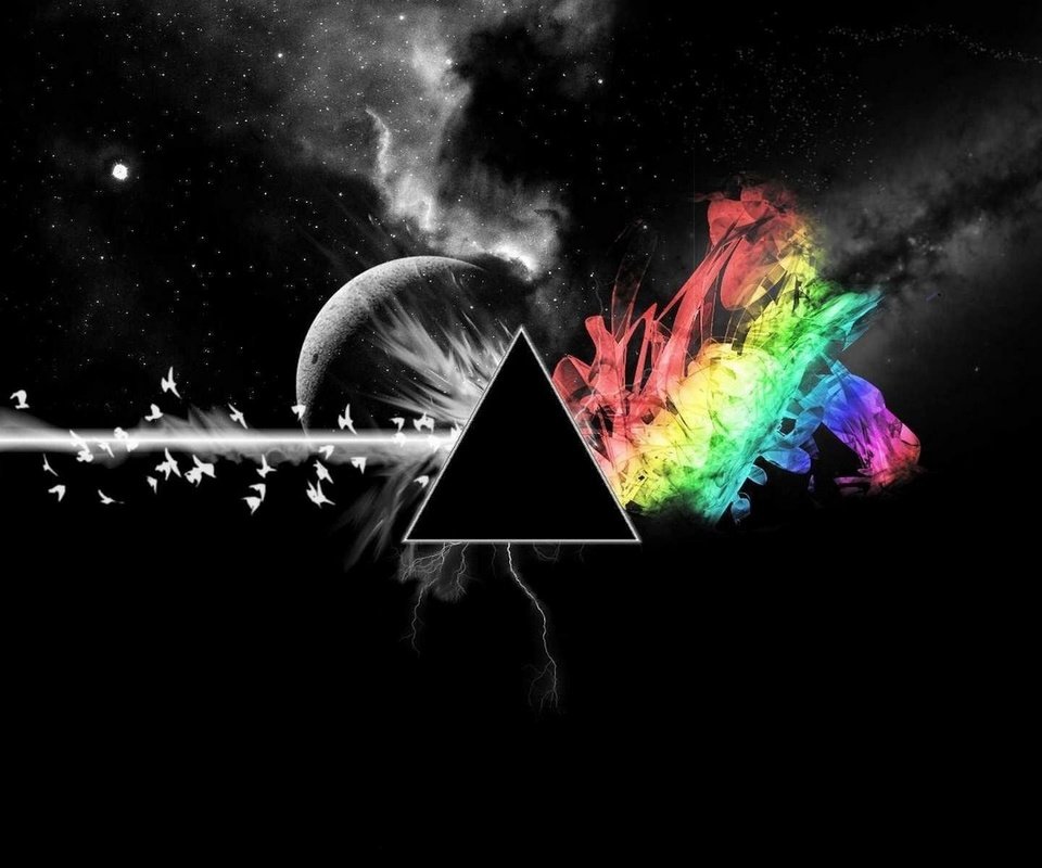 Обои музыка, цвет, черный, призма, music, color, black, prism разрешение 1920x1200 Загрузить