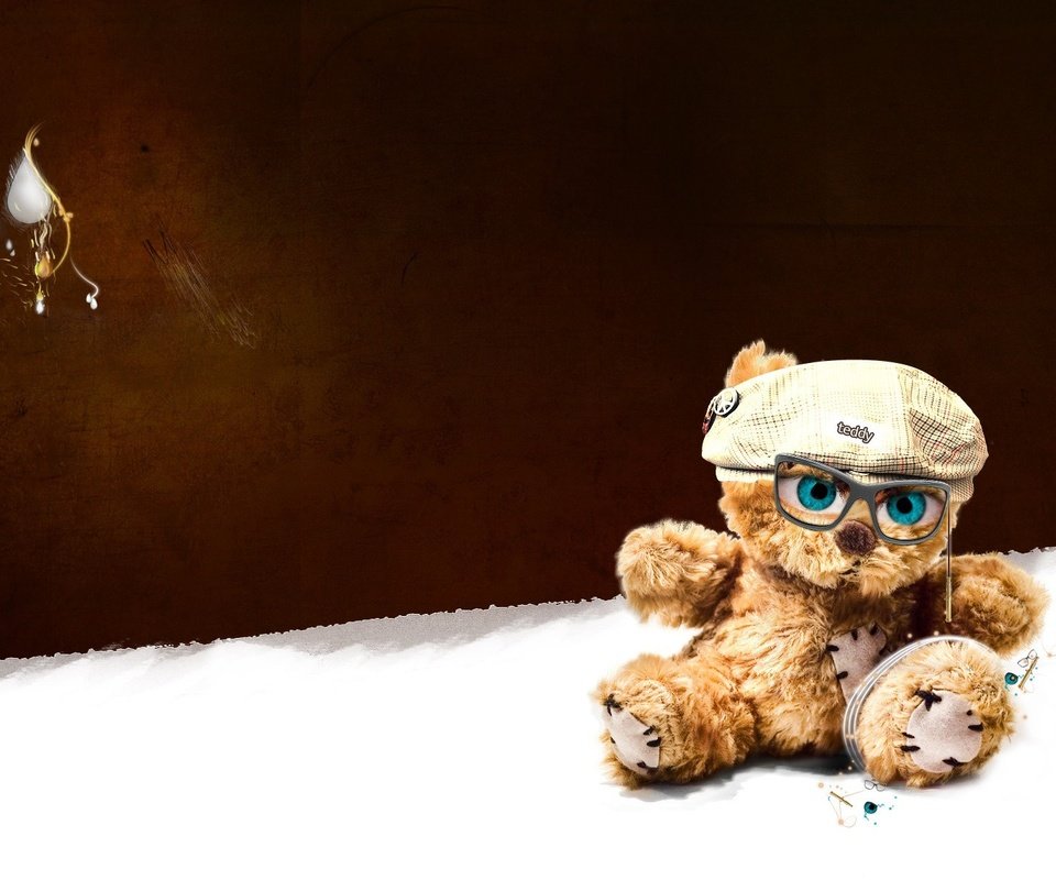 Обои очки, мишка, игрушка, glasses, bear, toy разрешение 1920x1200 Загрузить