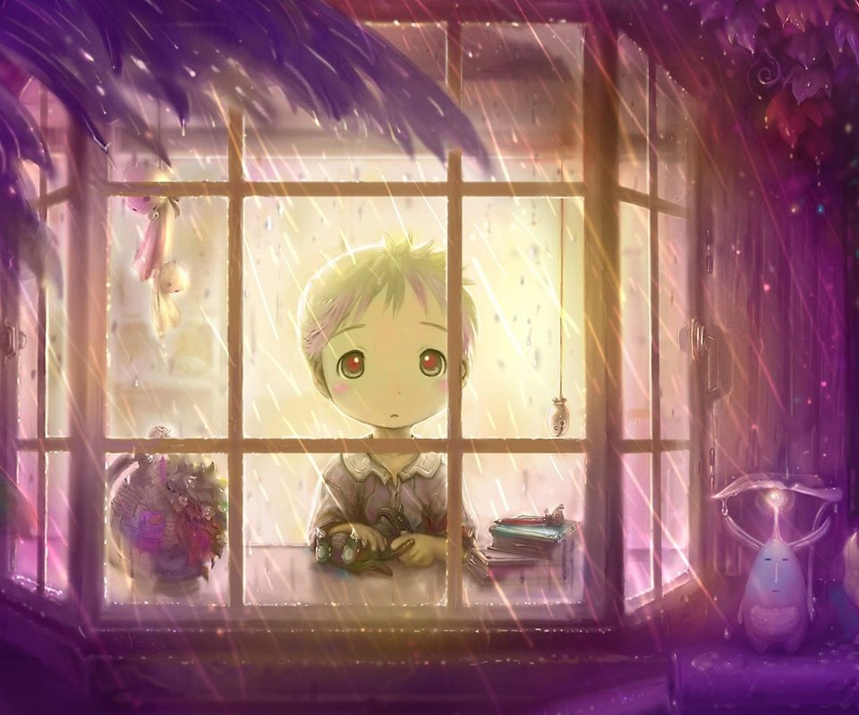 Обои дождь, окно, мальчик, rain, window, boy разрешение 1920x1200 Загрузить