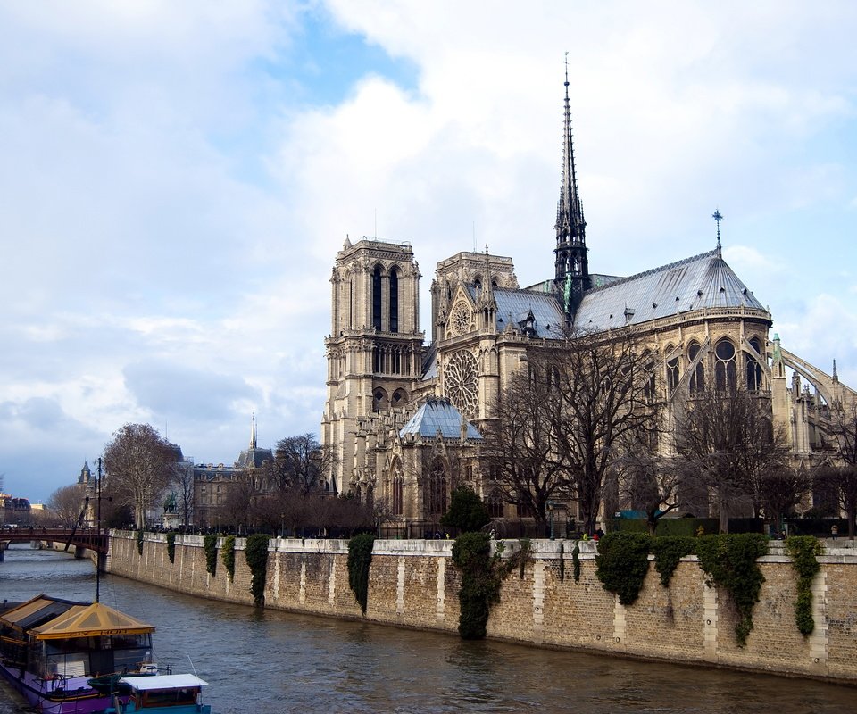 Обои собор парижской богоматери, notre dame cathedral разрешение 3872x2592 Загрузить