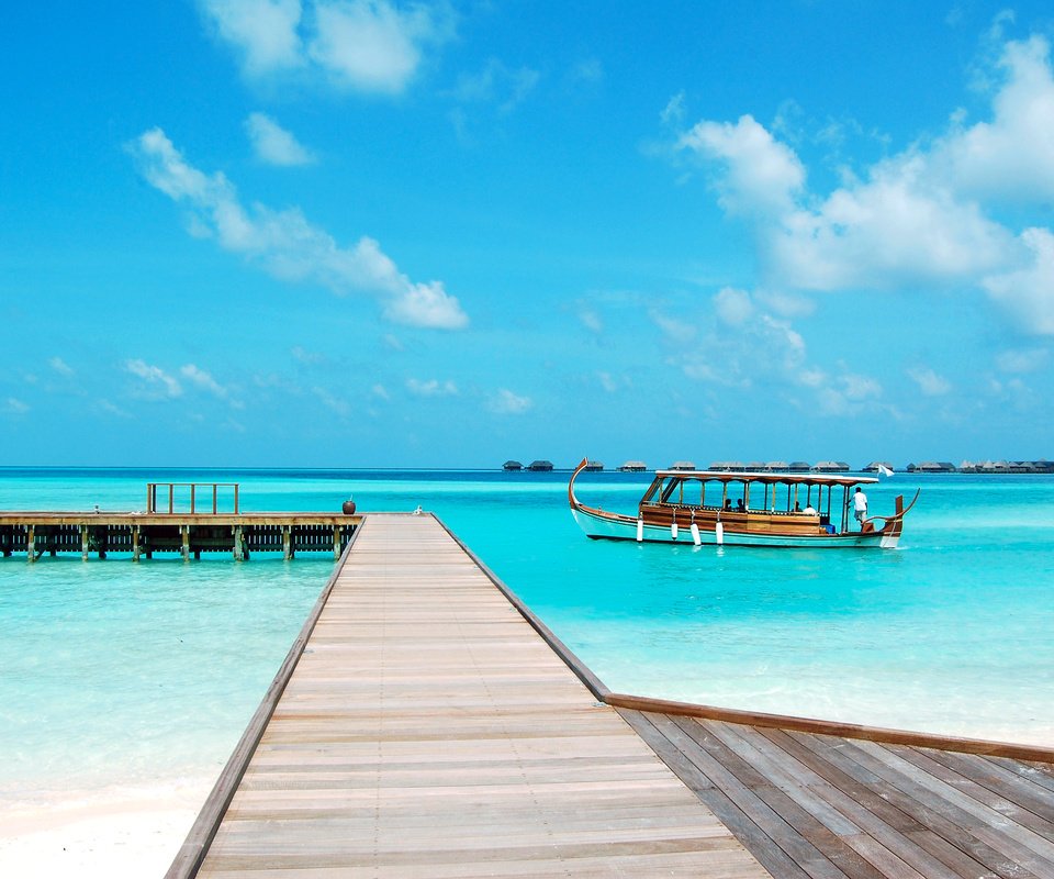 Обои море, пляж, лодка, остров, тропики, мальдивы, sea, beach, boat, island, tropics, the maldives разрешение 3008x2000 Загрузить