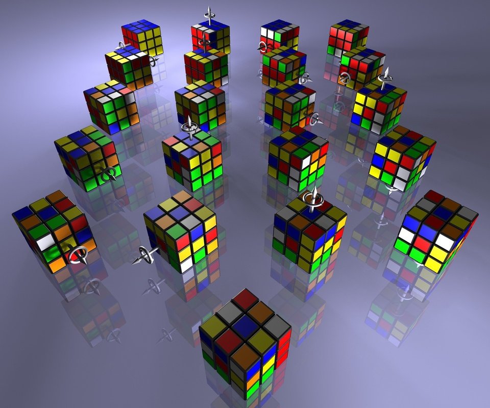 Обои кубики рубика, rubik's cubes разрешение 1920x1440 Загрузить