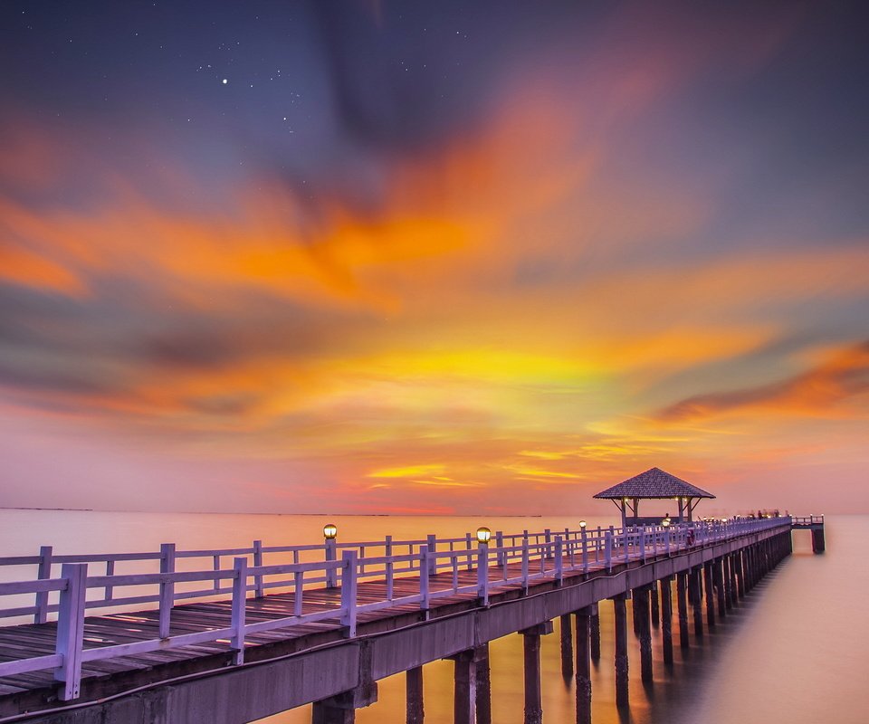 Обои пляж, мост, таиланд, бухта, wooded bridge, beach, bridge, thailand, bay разрешение 1920x1200 Загрузить