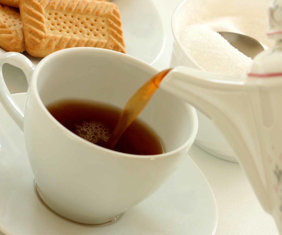 Обои чашка, чай, сахар, печенье, доброе утро, cup, tea, sugar, cookies, good morning разрешение 3888x2592 Загрузить