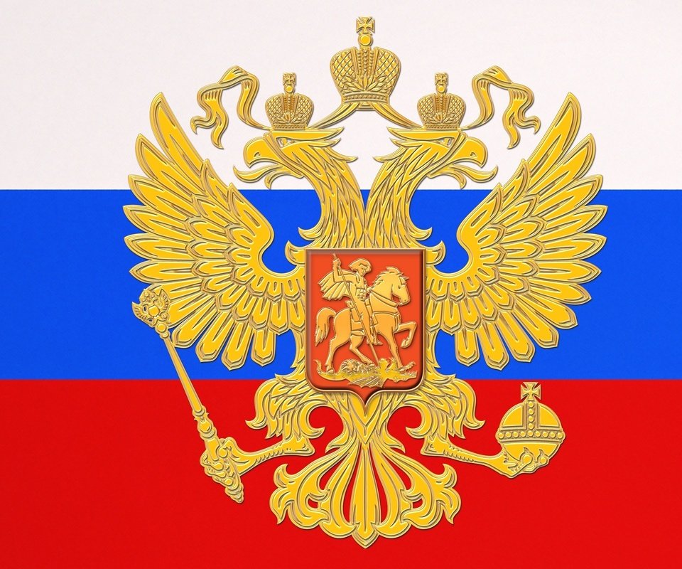 Обои герб, россия, флаг, двуглавый орёл, coat of arms, russia, flag, double-headed eagle разрешение 2560x1600 Загрузить