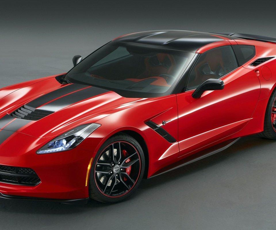 Обои стингрей, красный автомобиль, chevrolet corvette c7, stingray, red car разрешение 2560x1440 Загрузить