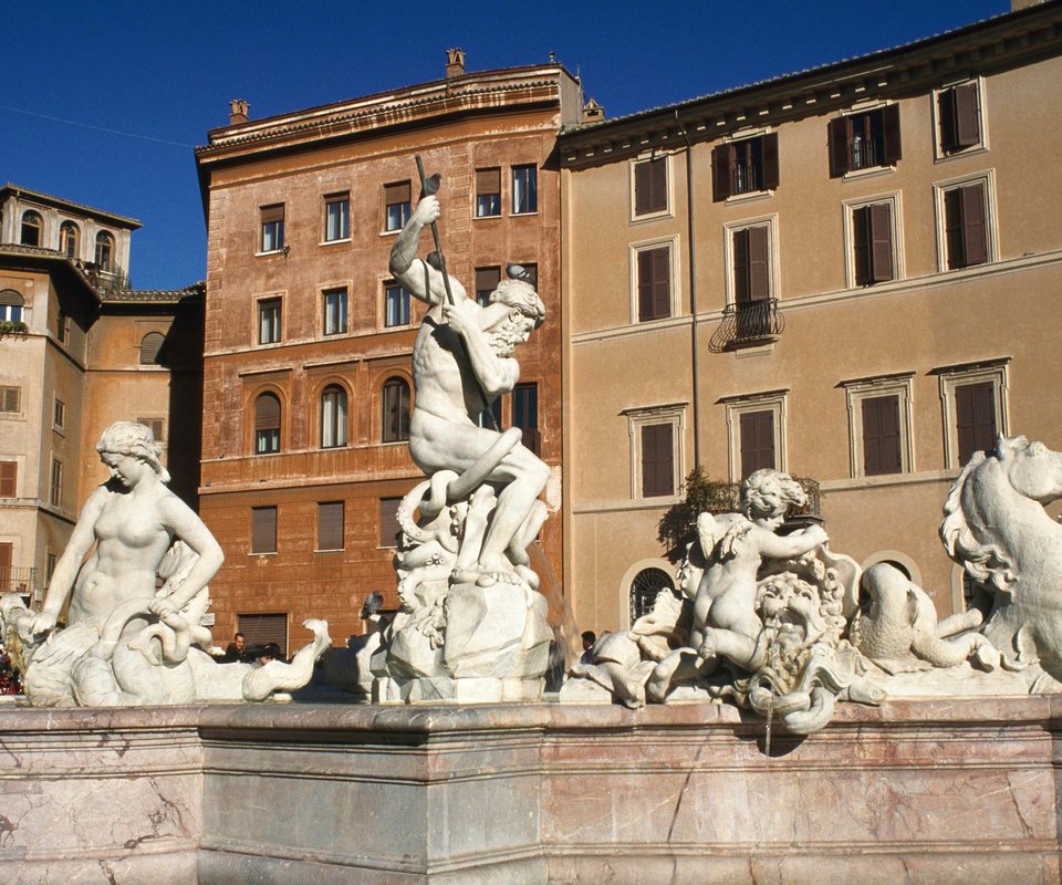 Обои дома, фонтан, италия, рим, пьяцца навона, home, fountain, italy, rome, piazza navona разрешение 1920x1080 Загрузить