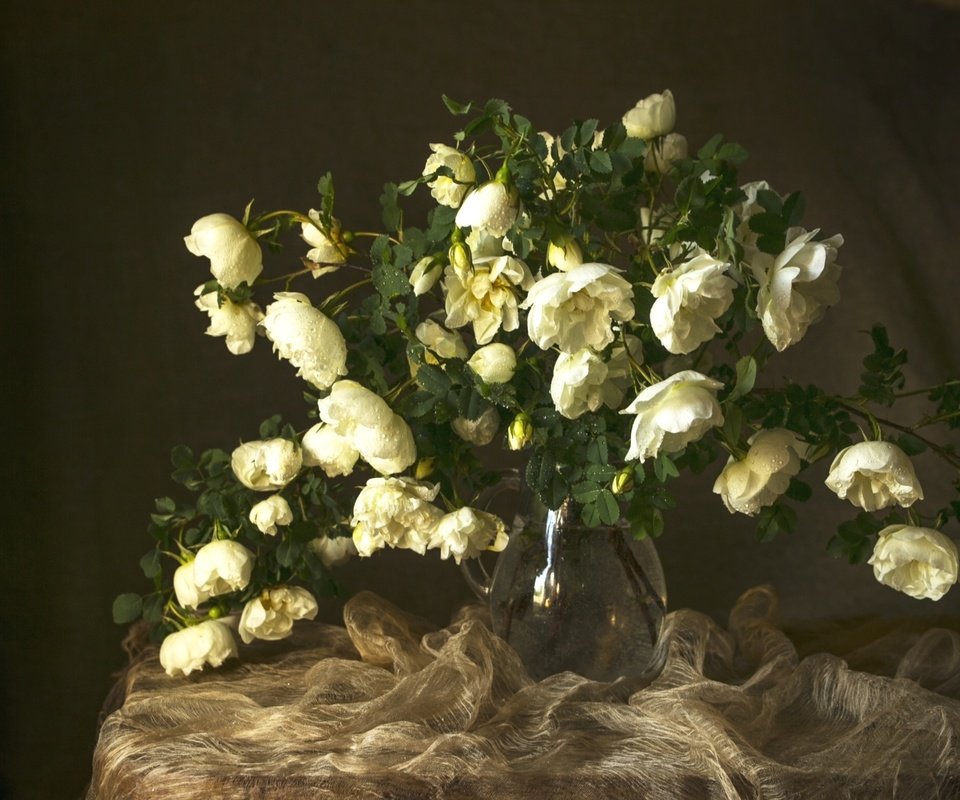 Обои стиль, розы, букет, вуаль, style, roses, bouquet, veil разрешение 1920x1187 Загрузить
