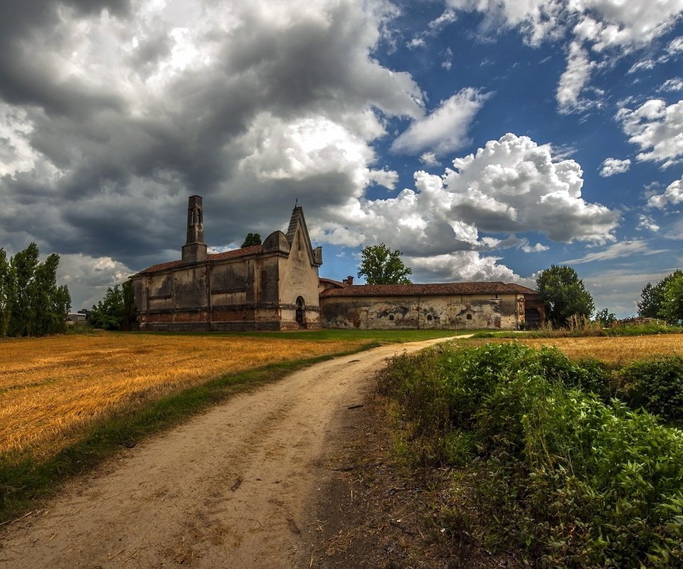 Обои дорога, пейзаж, convento di santa maria, road, landscape разрешение 1920x1080 Загрузить