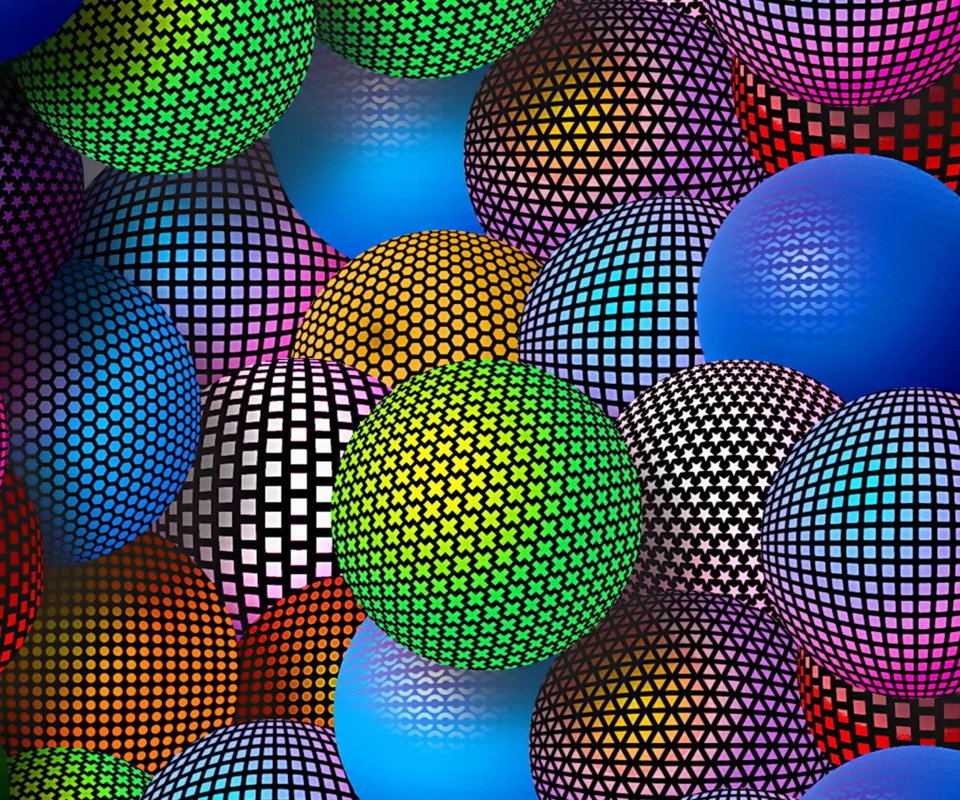 Обои шары, разноцветные, 3д, неоновые, balls, colorful, 3d, neon разрешение 2560x1600 Загрузить