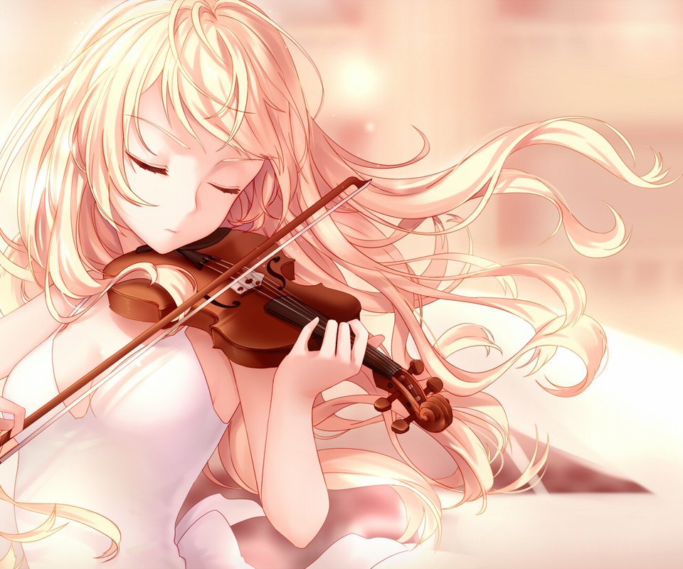 Обои арт, девушка, скрипка, аниме, волосы, art, girl, violin, anime, hair разрешение 1920x1080 Загрузить