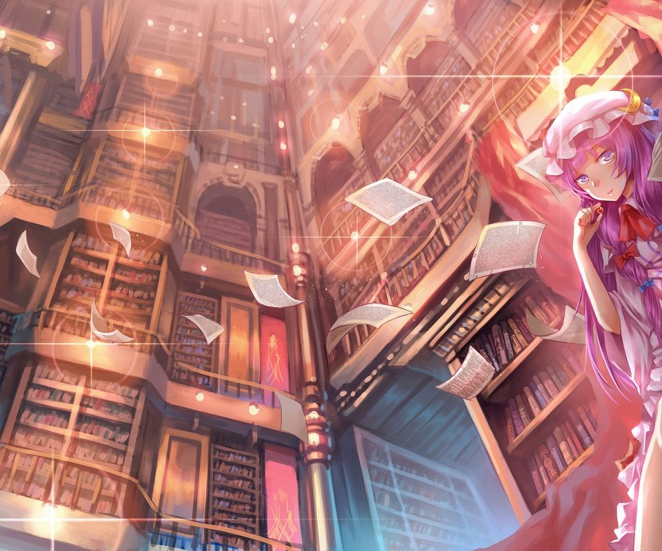 Обои платье, аниме, тохо, пачули нолидж, dress, anime, touhou, patchouli knowledge разрешение 3900x1732 Загрузить