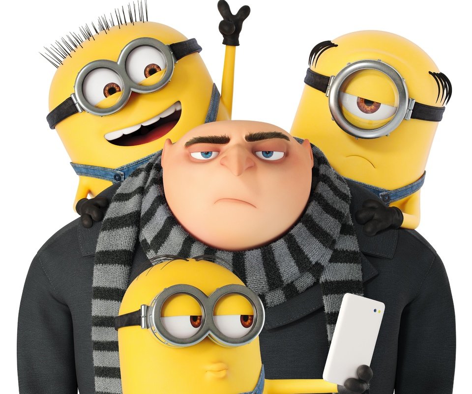 Обои очки, мультфильм, белый фон, миньоны, gru, гадкий я 3, glasses, cartoon, white background, minions, despicable me 3 разрешение 5000x3074 Загрузить