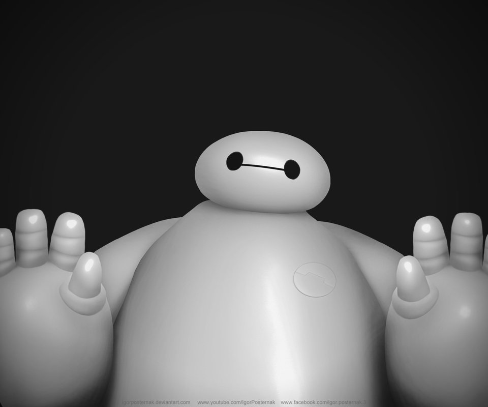 Обои мультфильм, baymax, big hero 6, cartoon разрешение 3840x2160 Загрузить