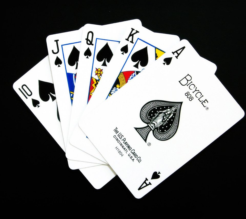 Обои покер, карты, масть, флеш-рояль, poker, card, the suit, a royal flush разрешение 1920x1200 Загрузить