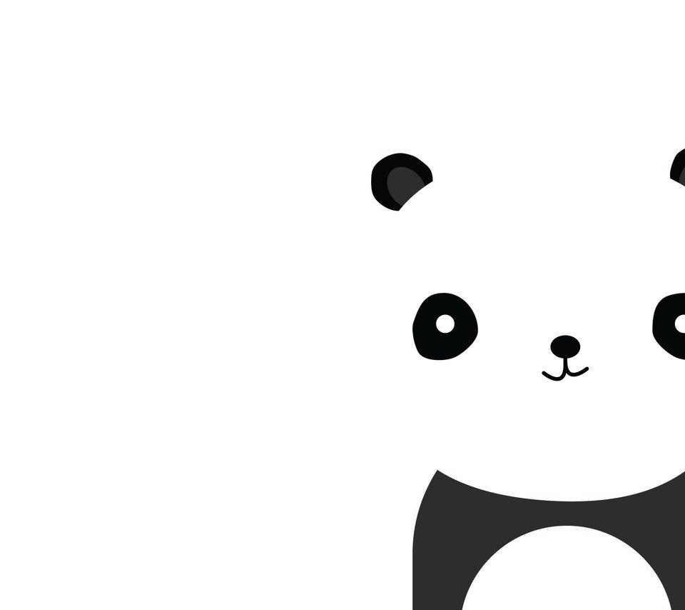 Обои улыбка, панда, черный, белый, минимализм, smile, panda, black, white, minimalism разрешение 2560x1600 Загрузить