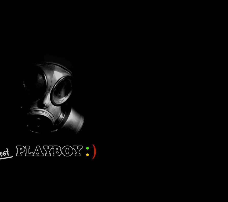 Обои черный, противогаз, блака, всего, плейбой, black, gas mask, just, playboy разрешение 1920x1200 Загрузить