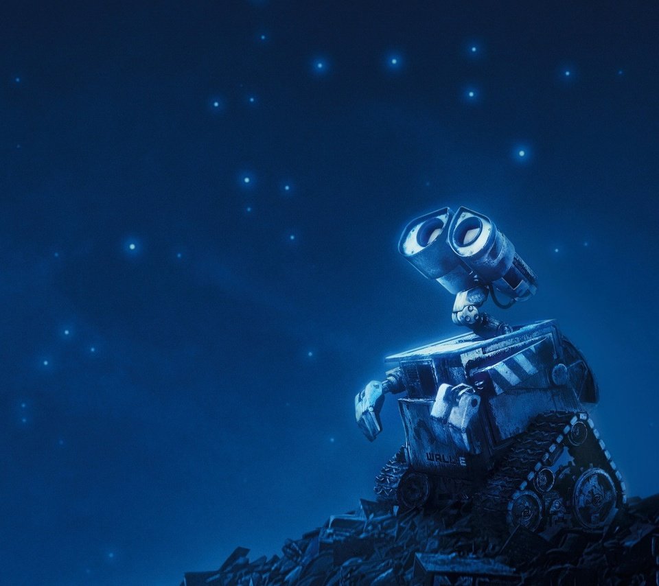 Обои синий, звезды, робот, валли, walle, blue, stars, robot, valley разрешение 1920x1200 Загрузить