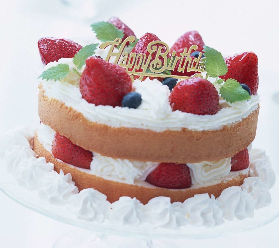 Обои клубника, торт, strawberry, cake разрешение 1920x1200 Загрузить