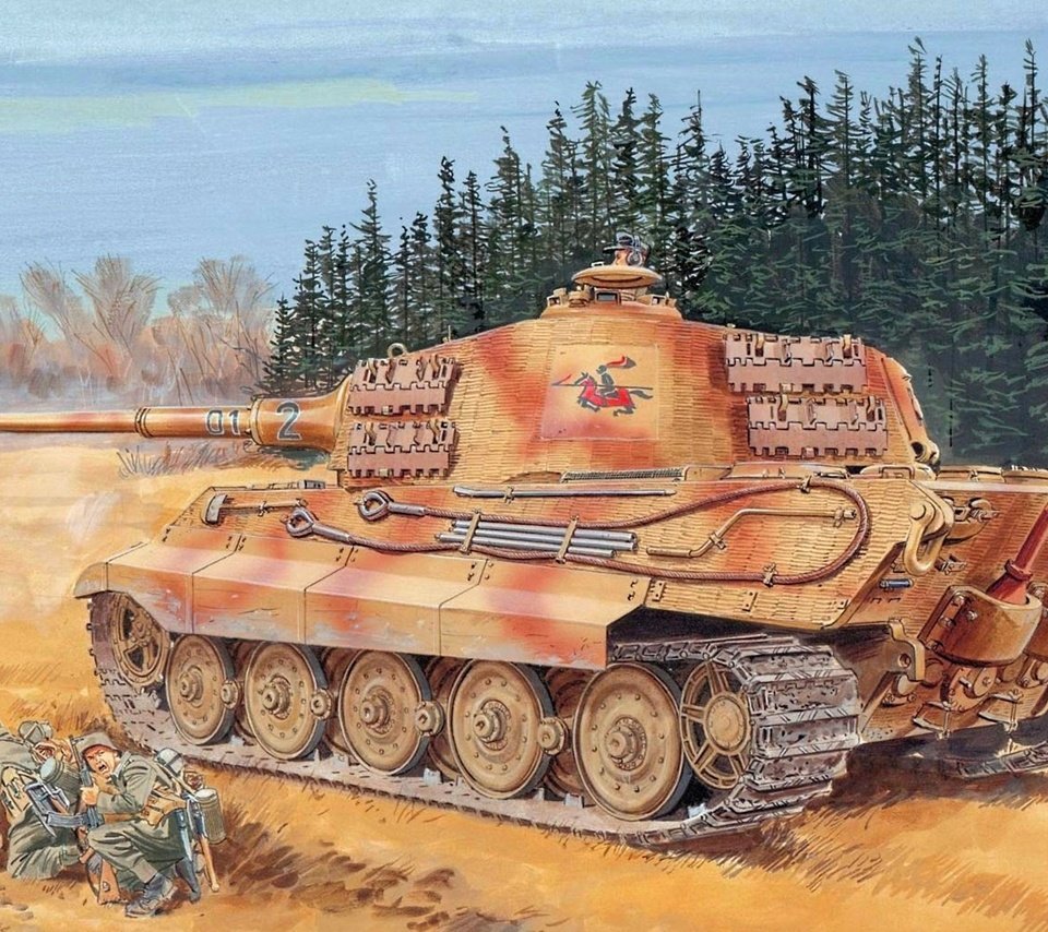 Обои tyazhelyj tank, рисоунок, risunok разрешение 1920x1163 Загрузить