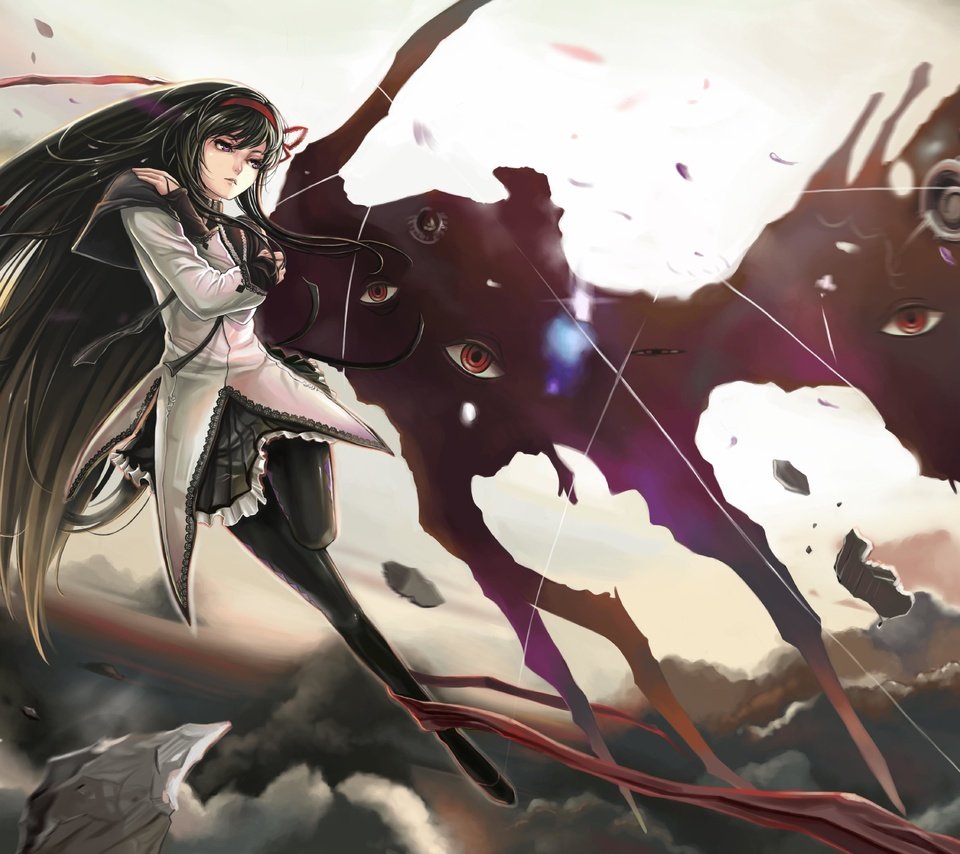 Обои девушка, mahou shoujo madoka magika, akemi homura, girl разрешение 5519x4007 Загрузить