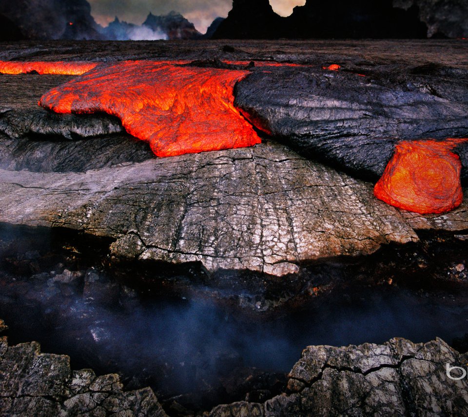 Обои природа, лава, гавайи, nature, lava, hawaii разрешение 1920x1080 Загрузить