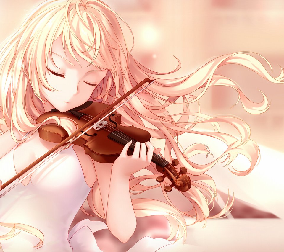 Обои арт, девушка, скрипка, аниме, волосы, art, girl, violin, anime, hair разрешение 1920x1080 Загрузить