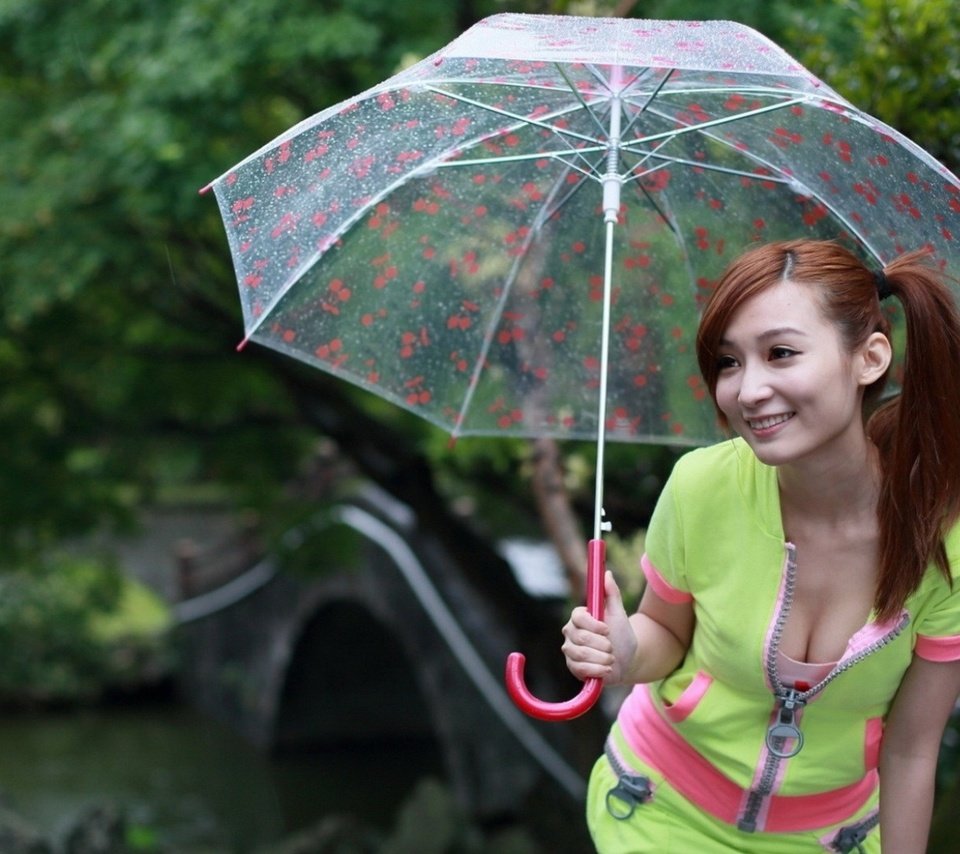 Обои девушка, зонтик, азиатка, поза, улыбка, взгляд, модель, волосы, зонт, лицо, girl, asian, pose, smile, look, model, hair, umbrella, face разрешение 1920x1080 Загрузить