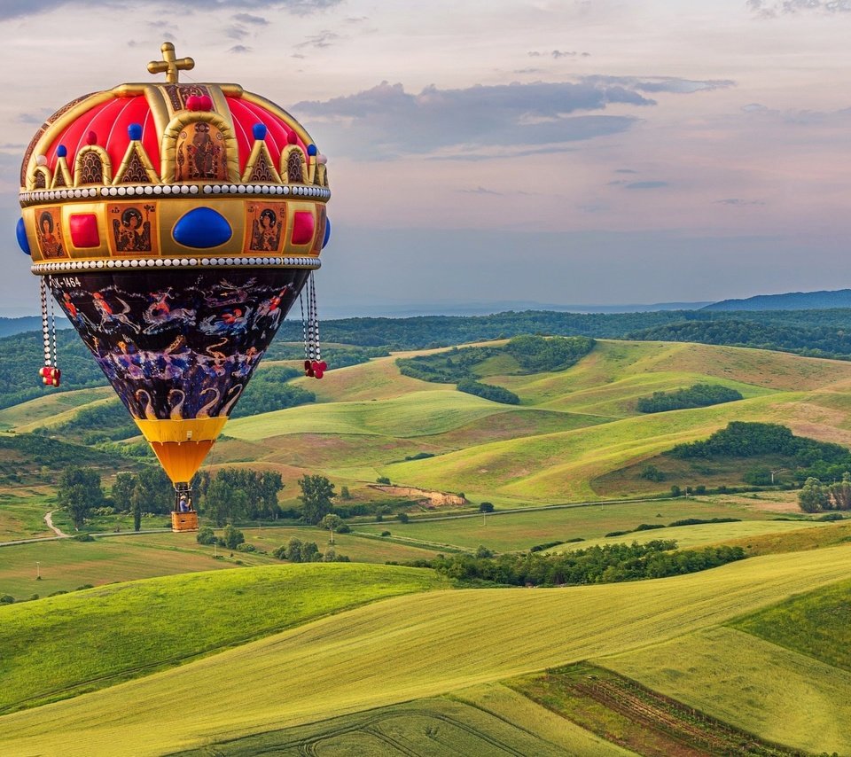 Обои природа, полет, высота, воздушный шар, ландшафт, nature, flight, height, balloon, landscape разрешение 2048x1367 Загрузить