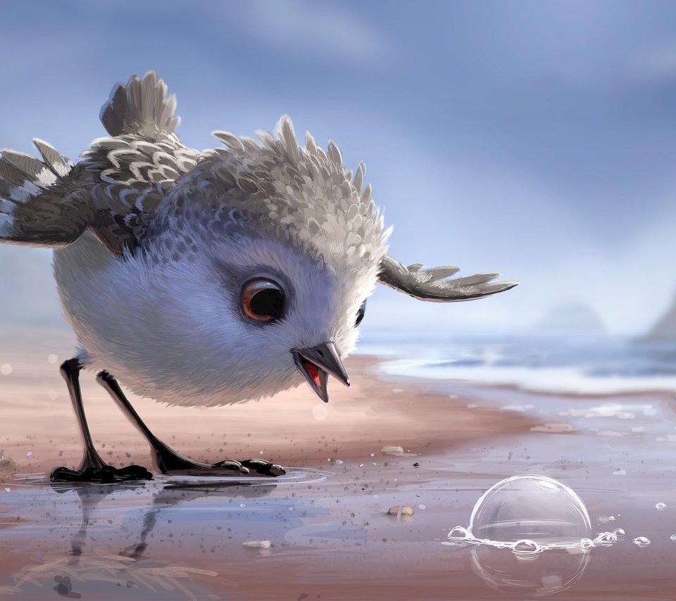 Обои мультфильм, клюв, перья, птичка, пиксар, дисней, cartoon, beak, feathers, bird, pixar, disney разрешение 2880x1800 Загрузить