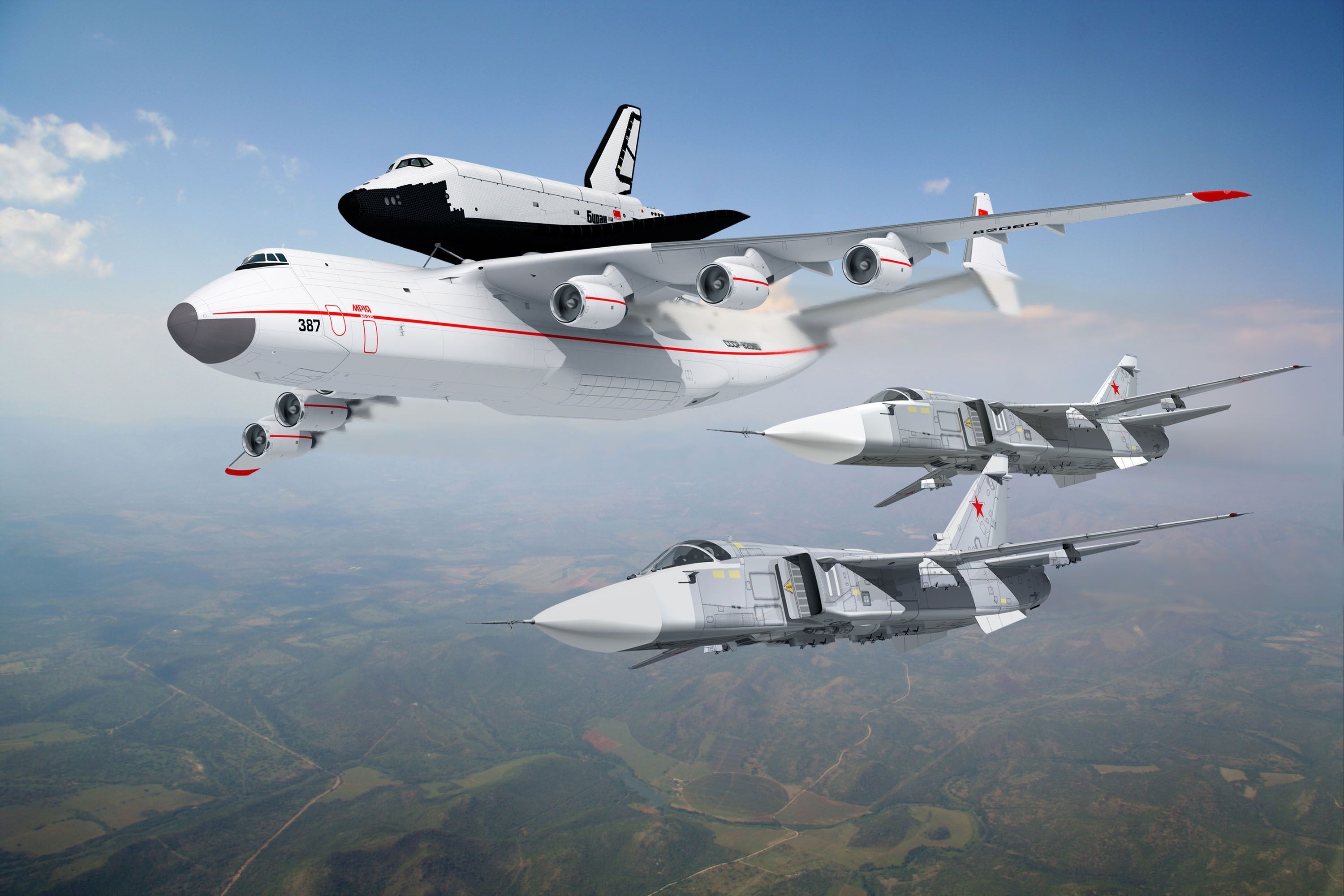 Обои ан-225, буран, мрия, су-24, the an-225, buran, mriya, su-24 разрешение 3000x2000 Загрузить