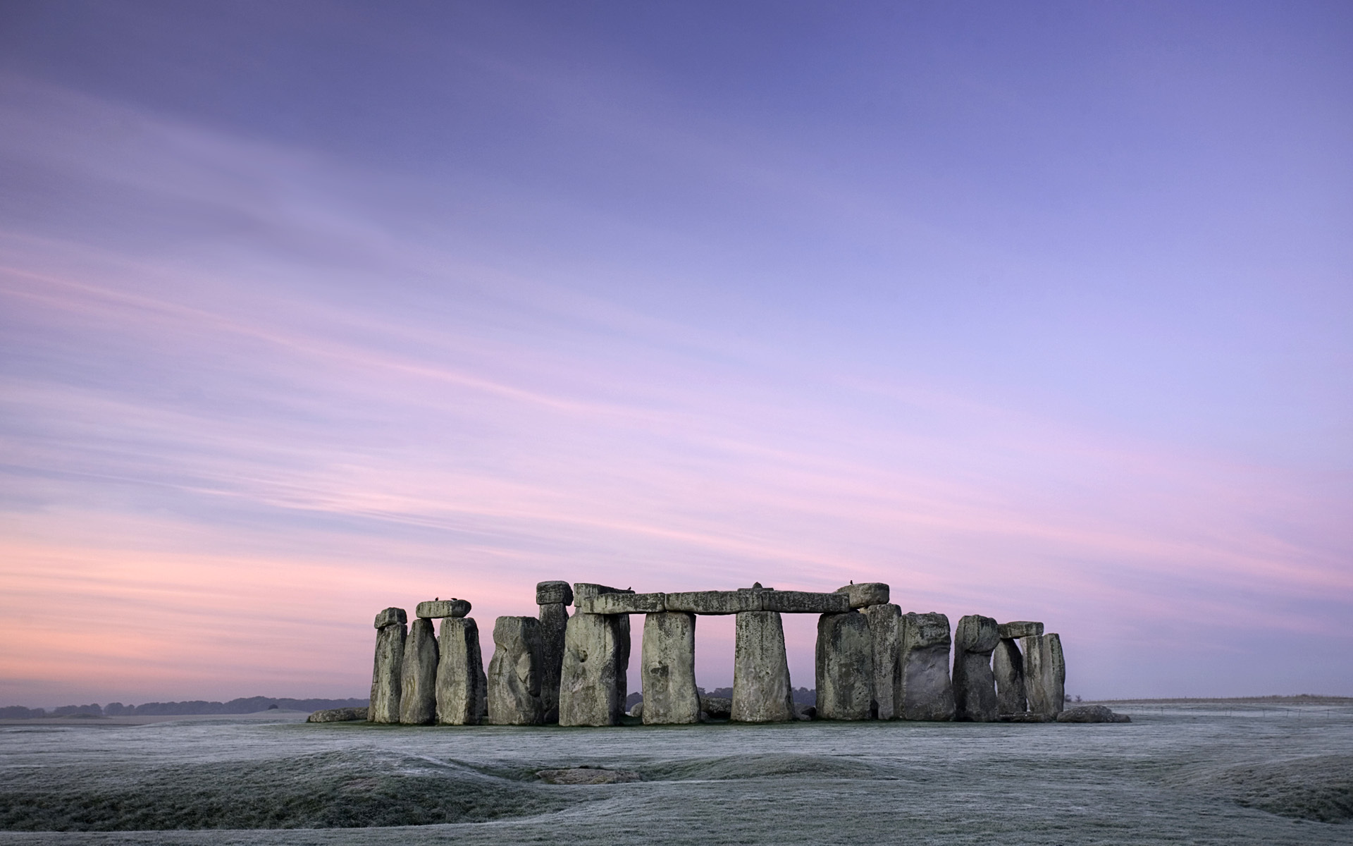 Обои закат, великобритания, стоунхедж, sunset, uk, stonehenge разрешение 1920x1200 Загрузить