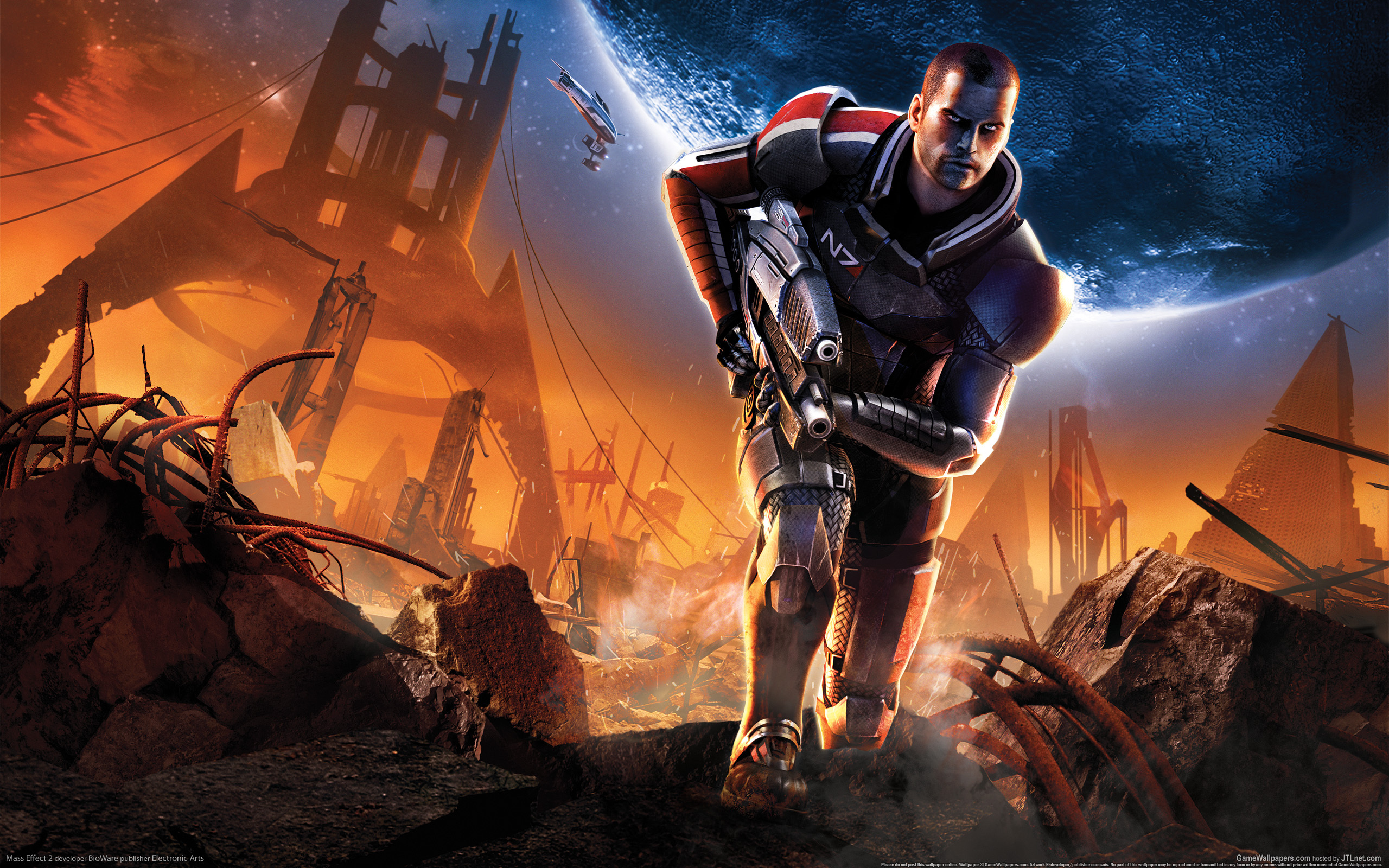 Обои mass effect 2, развалины, оружие, the ruins, weapons разрешение 2560x1600 Загрузить