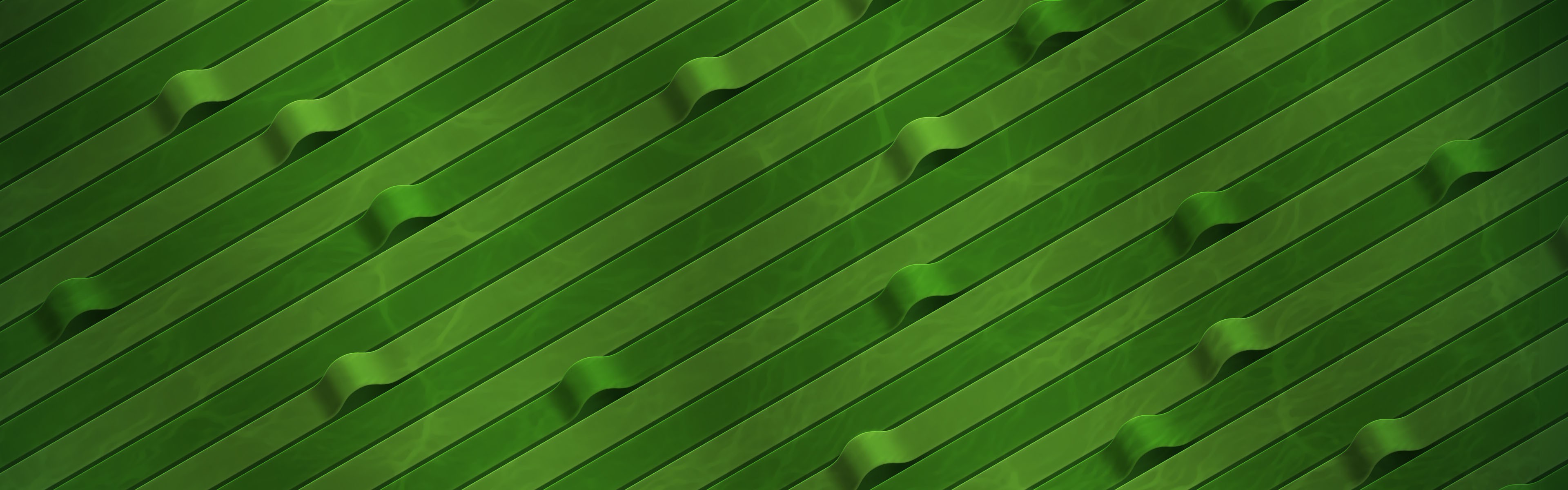Обои зелёный, изгибы, ленты, green, curves, tape разрешение 3840x1200 Загрузить