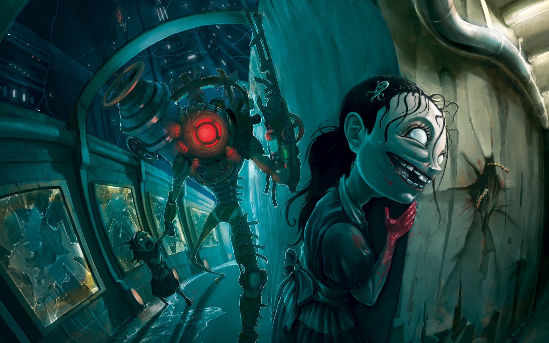 Обои bioshock 2, little sister, маленькие сестры, little sisters разрешение 1920x1200 Загрузить