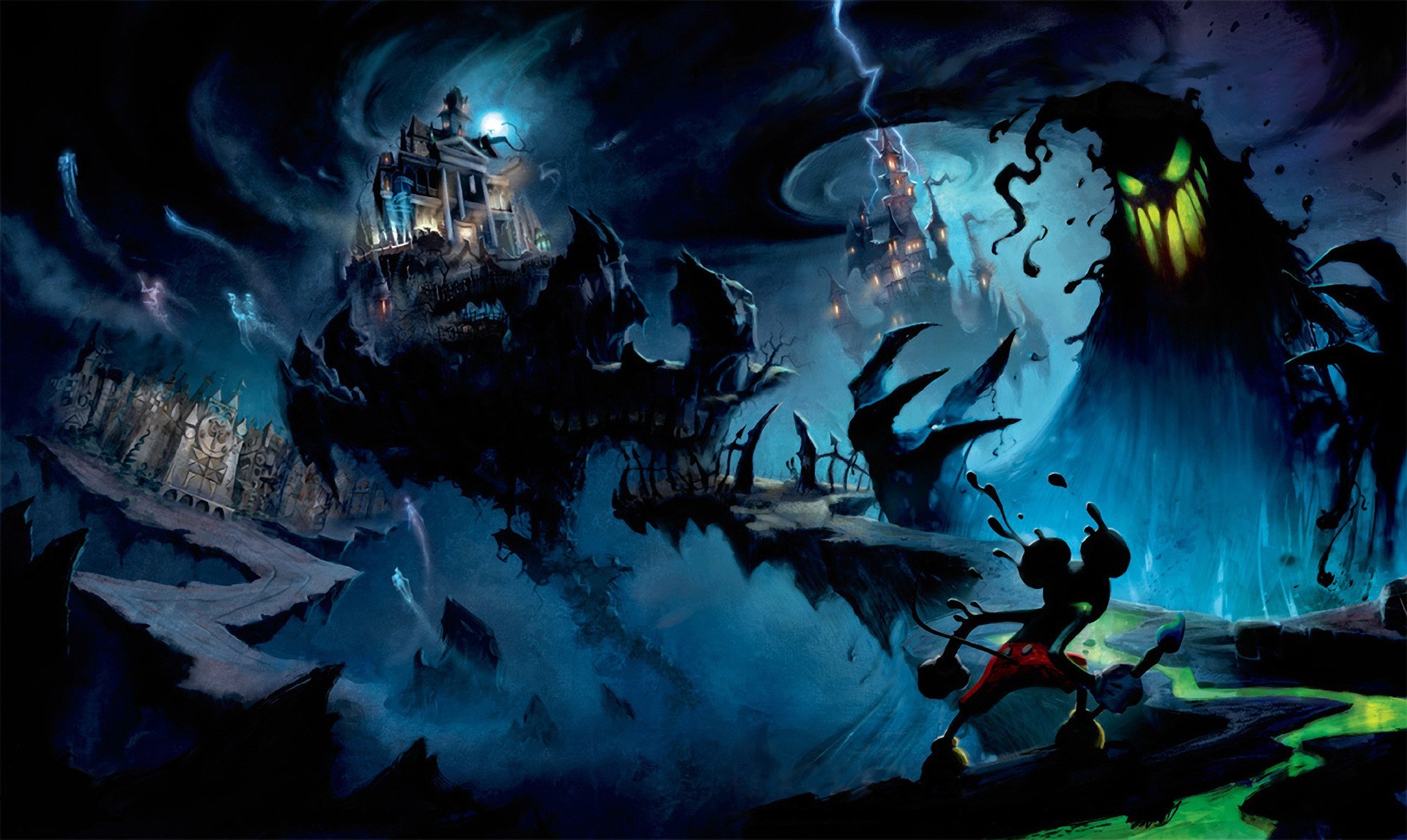 Обои монстр, зло, epic mickey, дисней, monster, evil, disney разрешение 1920x1147 Загрузить