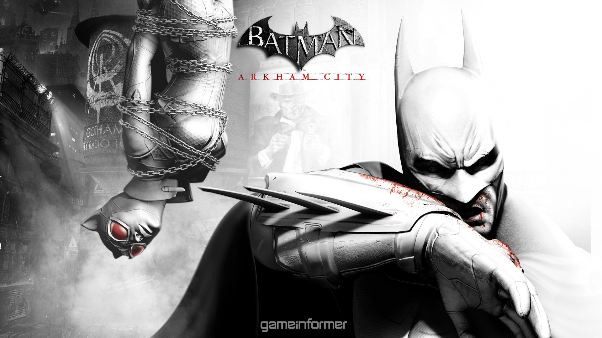 Обои игра, бэтмен, batman arkham city, женщина кошка, game informer, аркхем, the game, batman, cat woman, arkham разрешение 1920x1080 Загрузить