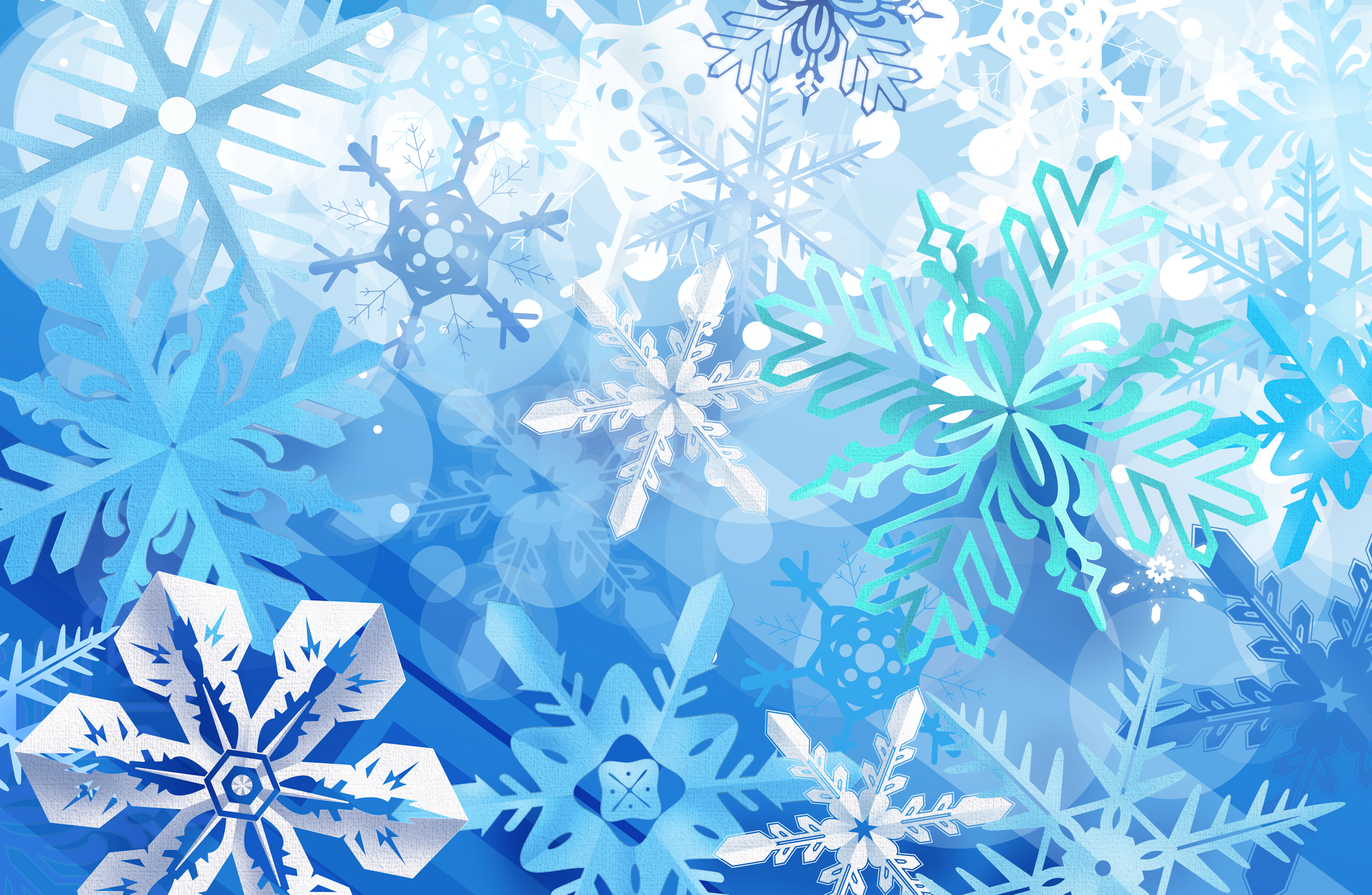 Обои зима, снежинки, синий, winter, snowflakes, blue разрешение 2560x1670 Загрузить