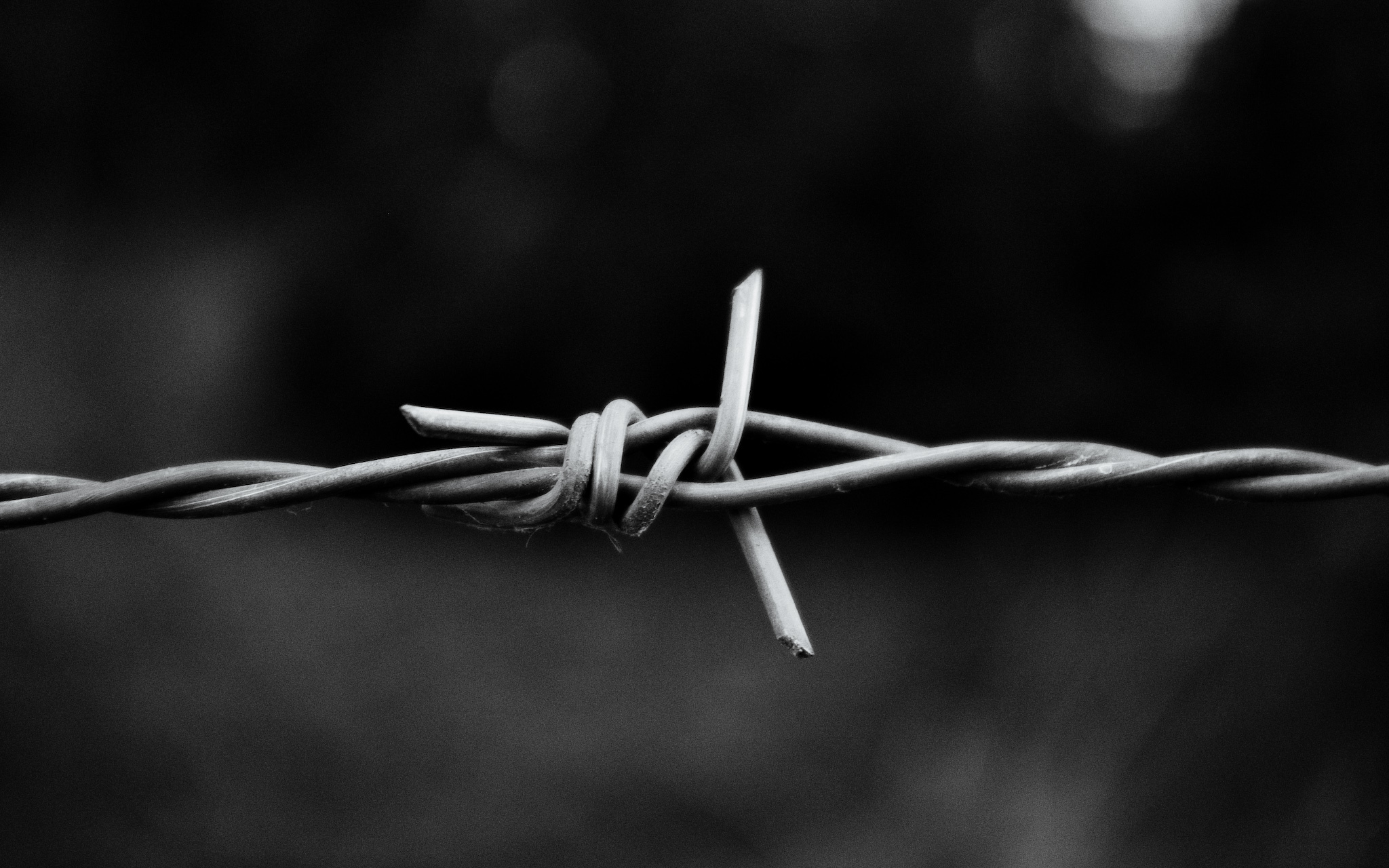 Обои макро, колючая проволока, аллюминий, macro, barbed wire, aluminum разрешение 2048x1280 Загрузить