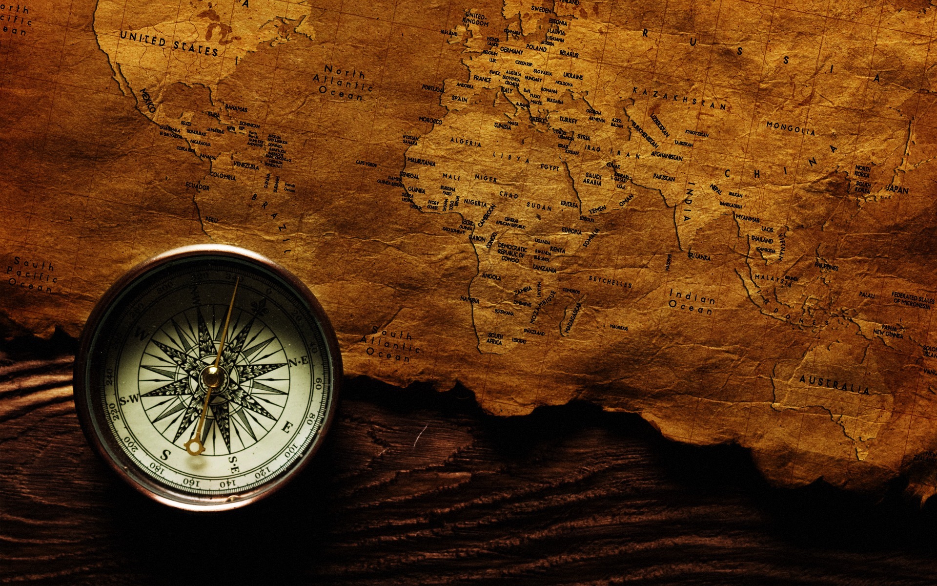 Обои карта, компас, путешествие, map, compass, journey разрешение 1920x1200 Загрузить