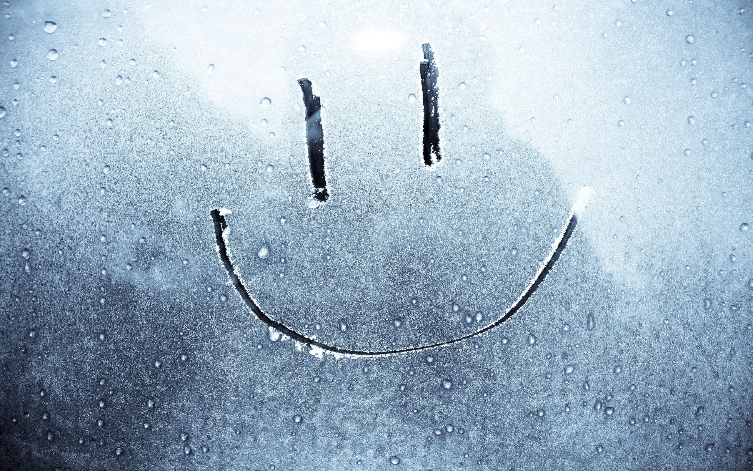 Обои снег, иней, стекло, смайл, snow, frost, glass, smile разрешение 2560x1600 Загрузить