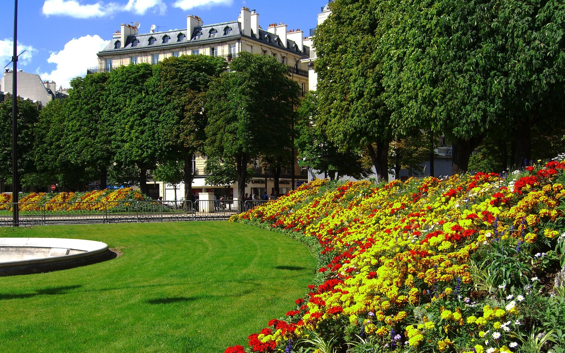 Сад растений в Париже клумбы