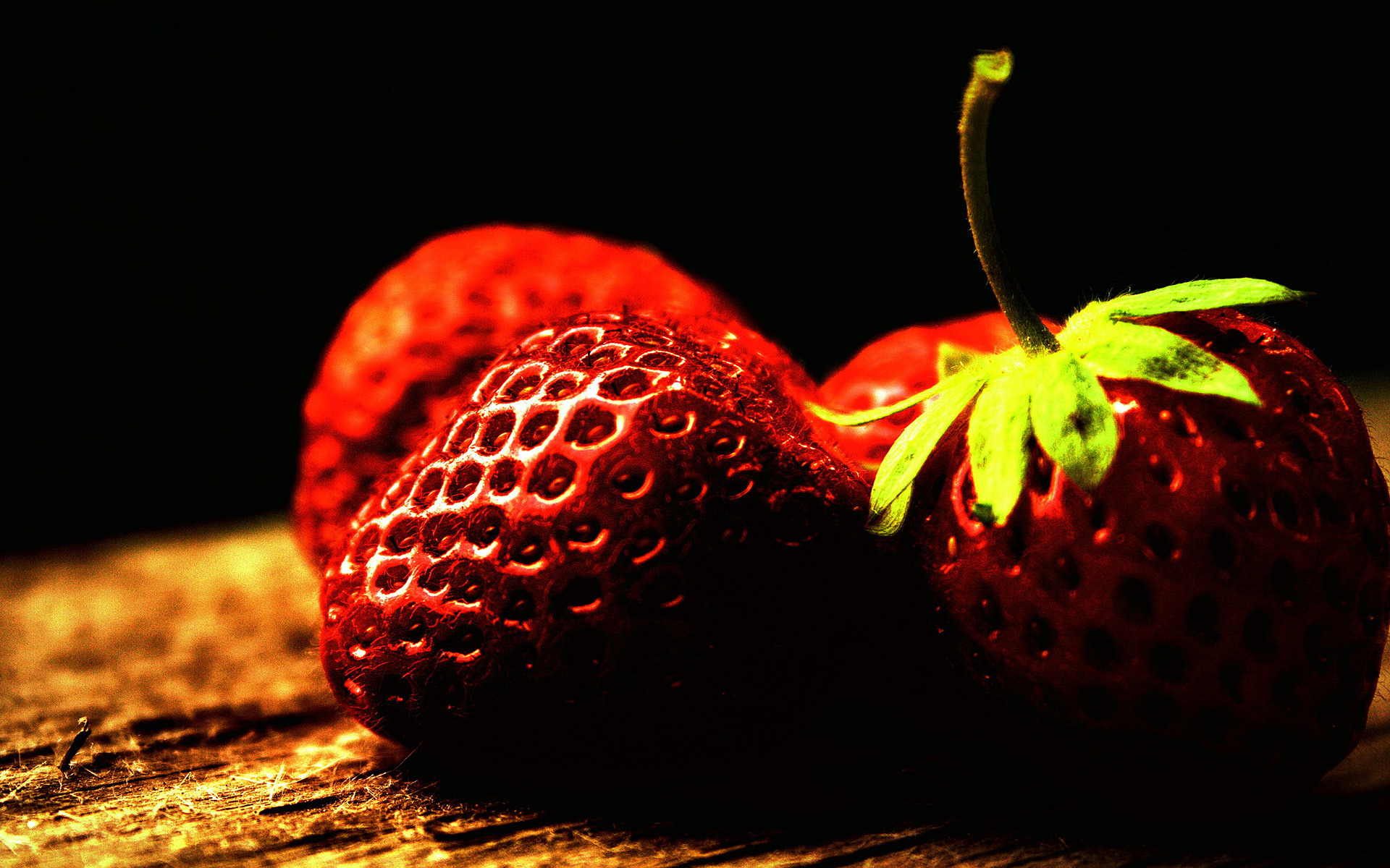 Обои макро, клубника, ягоды, macro, strawberry, berries разрешение 1920x1200 Загрузить