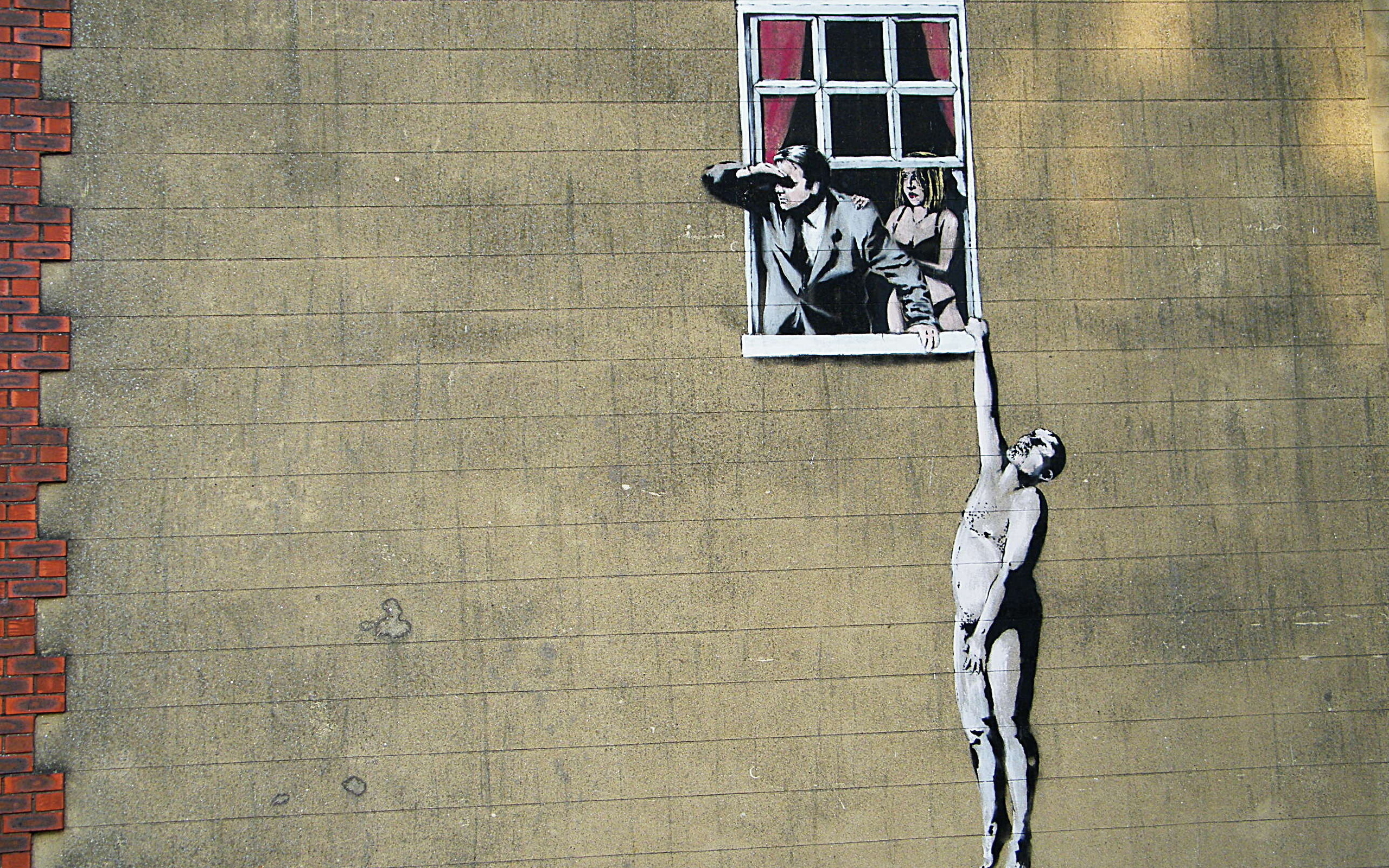 Обои ситуация, banksy, графитти, the situation, graffiti разрешение 2560x1600 Загрузить