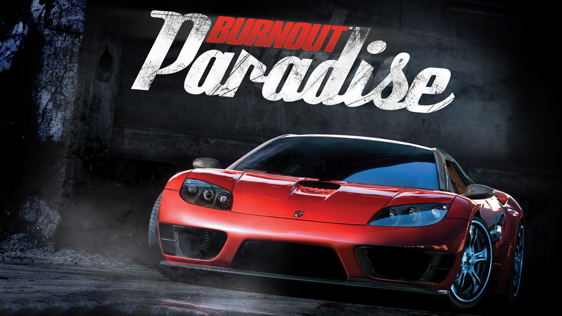 Обои burnout paradise, пар, мокрый асфальт, couples, wet asphalt разрешение 1920x1080 Загрузить