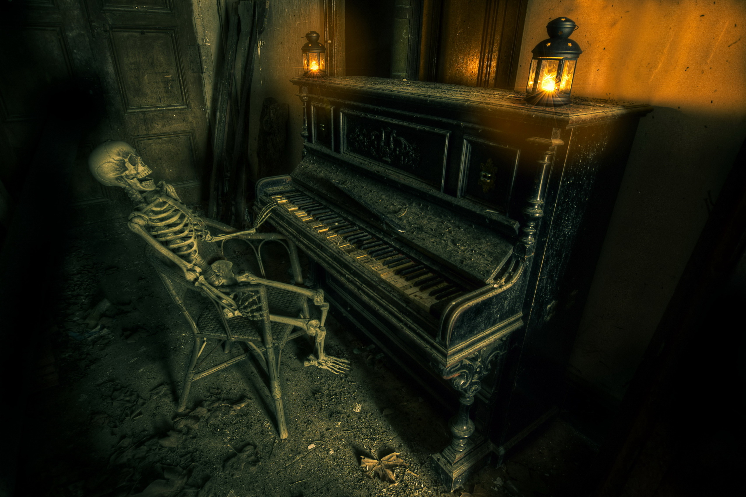 Обои музыка, пианино, скелет, music, piano, skeleton разрешение 2560x1707 Загрузить